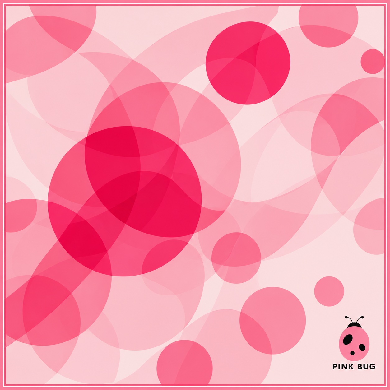 Square PINK BUG scarf graphic